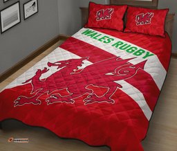 Wales Rugby Quilt Bed Set Sporty Style