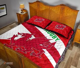 Wales Rugby Quilt Bed Set Sporty Style
