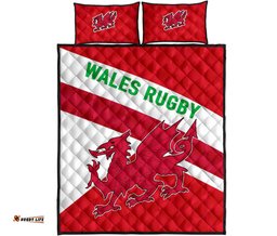 Wales Rugby Quilt Bed Set Sporty Style