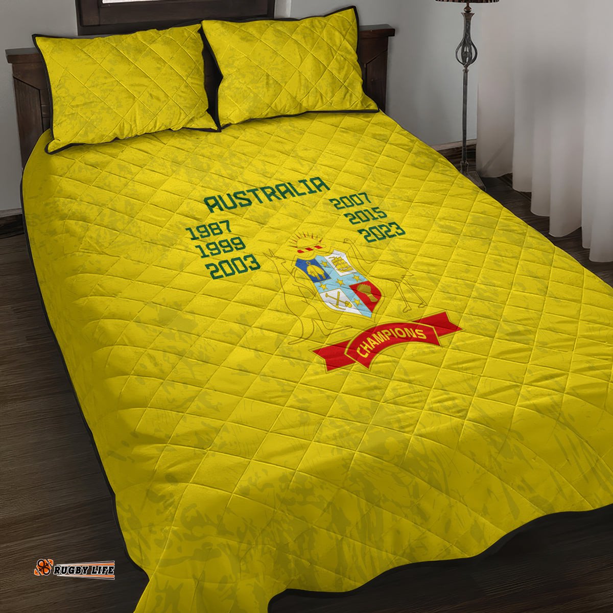 Australia Cricket Quilt Bed Set History Champions World Cup Unique