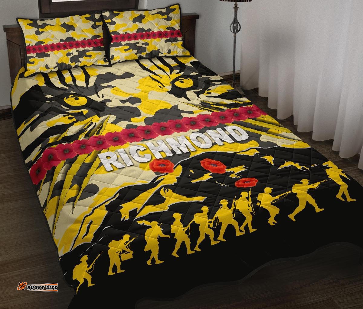 Richmond Tigers Quilt Bed Set ANZAC Day Country Style 04
