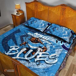 Personalised NSW Rugby League Quilt Bed Set Blues Mascot Indigenous