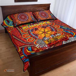Gold Coast Suns NAIDOC Week 2024 Quilt Bed Set Mascot Football