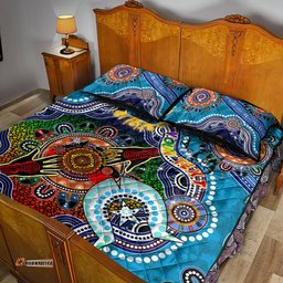 personalised titans naidoc week 2024 quilt bed set australia aboriginal dot painting dt02