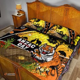 Tigers Rugby ANZAC Day Quilt Bed Set Wests Mascot Rosemary Starry Night