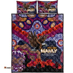 Australia Sea Eagles Anzac Quilt Bed Set - Lest We Forget Aboriginal Inspired Patterns Quilt Bed Set