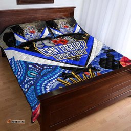 Australia Anzac Aboriginal Inspired Quilt Bed Set - Poppy Flower Remembrance Day Quilt Bed Set