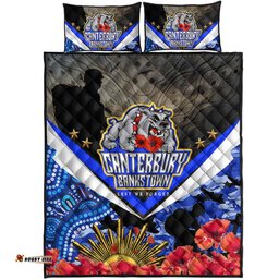 Australia Anzac Aboriginal Inspired Quilt Bed Set - Poppy Flower Remembrance Day Quilt Bed Set