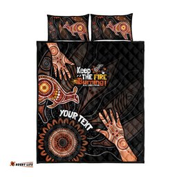 NAIDOC Week 2024 Personalised Quilt Bed Set Aboriginal Hand Stencils