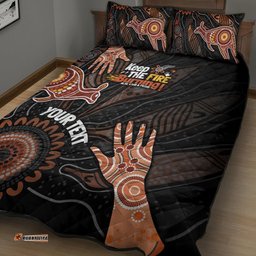 NAIDOC Week 2024 Personalised Quilt Bed Set Aboriginal Hand Stencils