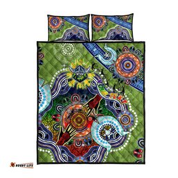 personalised raiders naidoc week 2024 quilt bed set australia aboriginal dot painting dt02