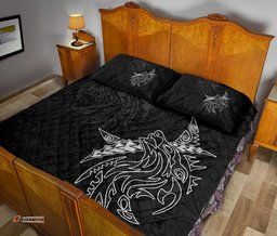 New Zealand Maori Tattoo Wolf Quilt Bed Set