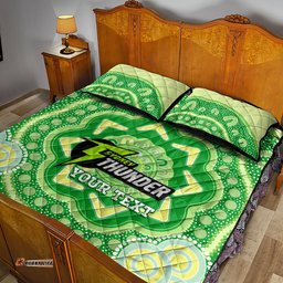 Custom BBL Thunder Cricket Quilt Bed Set 2024 Aboriginal Art