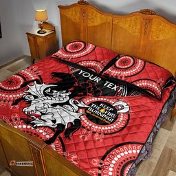 Custom NRL Dragons NAIDOC Week Quilt Bed Set Keep The Fire Burning Indigenous Art