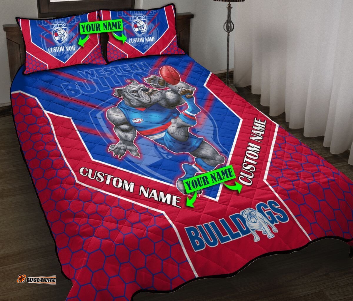 Afl Quilt Bed Set Western Bulldogs Quilt Bed Set Mascot