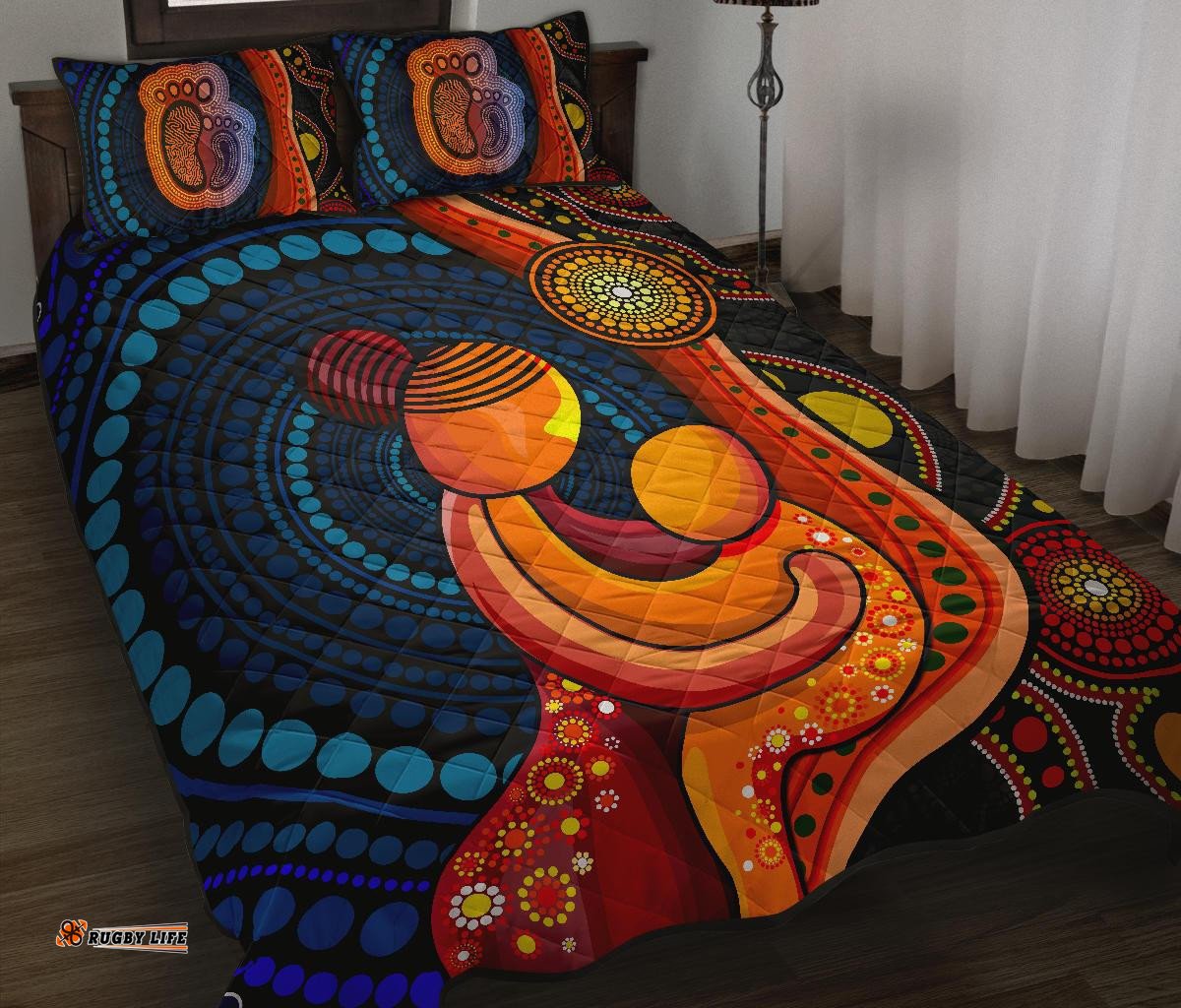 Aboriginal Bed Quilt Set Aboriginal Mother And Son