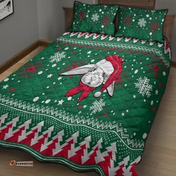 Rabbitohs Rugby Quilt Bed Set Glory Glory The South Christmas Vibe Unique