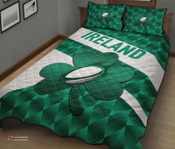 Ireland Rugby Quilt Bed Set Sporty Style