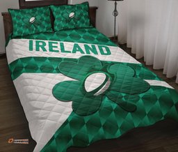 Ireland Rugby Quilt Bed Set Sporty Style