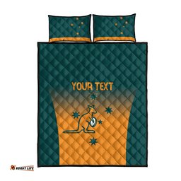 Custom Wallaroos Womens Rugby Quilt Bed Set Sporty Style