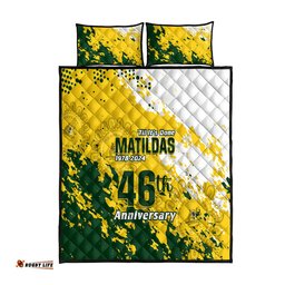 Australia Soccer Quilt Bed Set Til Its Done Matildas 2024 Happy 46th Anniversary