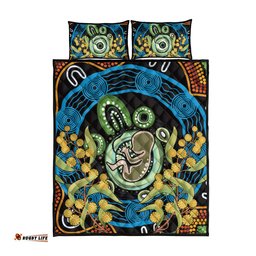 Baby in the Womb Quilt Bed Set Aboriginal Art Style