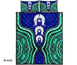 Torres Strait Quilt Bed Set Torres Strait Symbol And Aboriginal Patterns