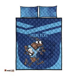 Custom New South Wales Rugby Quilt Bed Set Blues Cockroach Origin Sporty