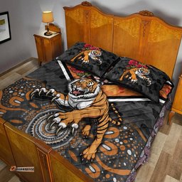 Custom Personalised Wests Tigers ANZAC Quilt Bed Set Indigenous Vibes