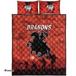 St. George Illawarra Dragons ANZAC Quilt Bed Set Simple Style Red