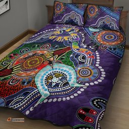 personalised storm naidoc week 2024 quilt bed set australia aboriginal dot painting dt02