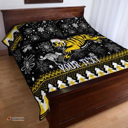 Custom Tigers Football Quilt Bed Set Christmas Vibe