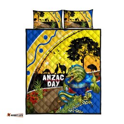Eels Rugby ANZAC Day Quilt Bed Set Parra Mascot Rosemary Starry Night