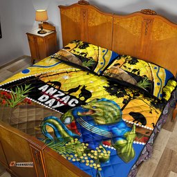 Eels Rugby ANZAC Day Quilt Bed Set Parra Mascot Rosemary Starry Night
