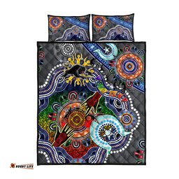 personalised panthers naidoc week 2024 quilt bed set australia aboriginal dot painting dt02