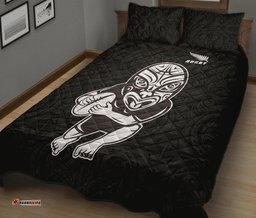 Quilt Bed Set New Zealand Rugby with Haka Face