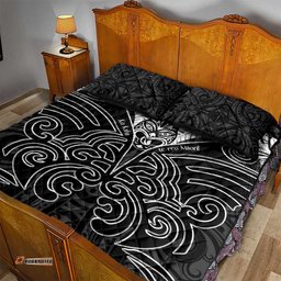 Kia Kaha Te Reo Maori Quilt Bed Set Aotearoa Hei Tiki With Hongi