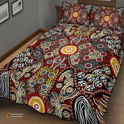 Aboriginal Art Dot Vibes Quilt Bed Set Indigenous NO.1