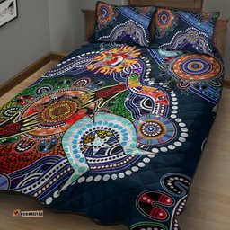 personalised roosters naidoc week 2024 quilt bed set australia aboriginal dot painting dt02