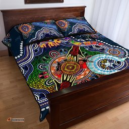 personalised roosters naidoc week 2024 quilt bed set australia aboriginal dot painting dt02