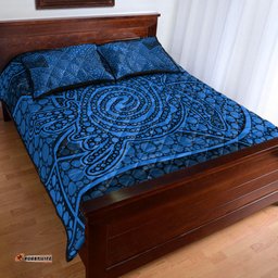 Turtle Quilt Bedding Set Aboriginal Blue Style