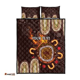 Personalised NAIDOC Week 2024 Quilt Bed Set Aussie Map With Aboriginal