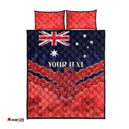 Custom Demons Football Quilt Bed Set ANZAC Lest We Forget