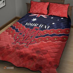 Custom Demons Football Quilt Bed Set ANZAC Lest We Forget