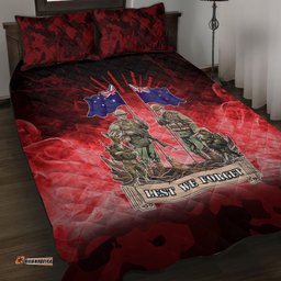 Australia And New Zealand ANZAC Day Quilt Bed Set Soldiers Lest We Forget