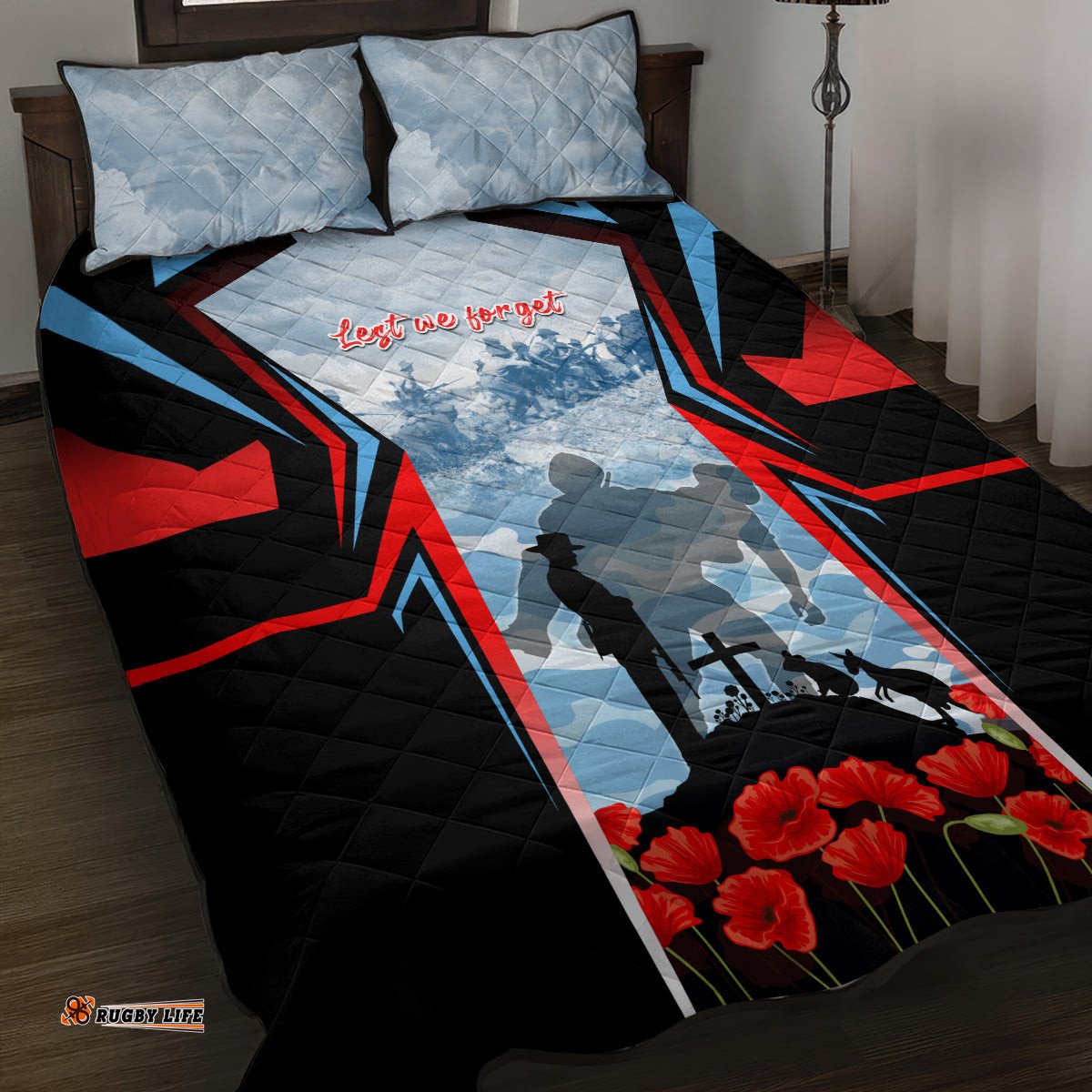 Australia ANZAC Day Quilt Bed Set Gallipoli Soldiers Simple Style