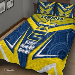 Vibe Hoodie Quilt Bed Set North Queensland Cowboys Naidoc Sporty Style Quilt Bed Set