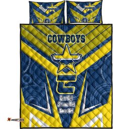 Vibe Hoodie Quilt Bed Set North Queensland Cowboys Naidoc Sporty Style Quilt Bed Set