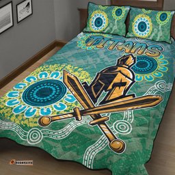 Gold Coast Titans Quilt Bed Set - Custom Super Gold Coast Titans Quilt Bed Set