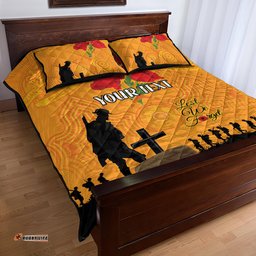 Australia Wallabies Rugby ANZAC Custom Quilt Bed Set Gallipoli Soldier With Aboriginal Dots Art